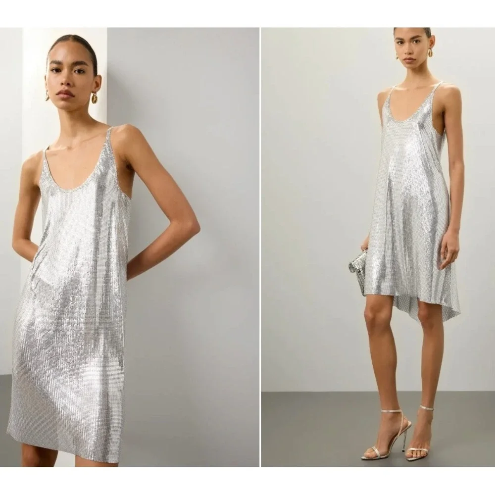 Paco Rabanne Chain Metal Mesh Mini Dress - Picture 1 of 11